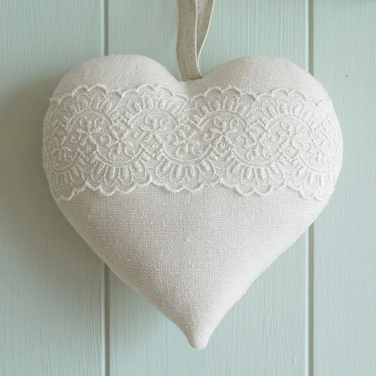 13th Lace Wedding Anniversary Gift - Personalised Vintage Style Heart