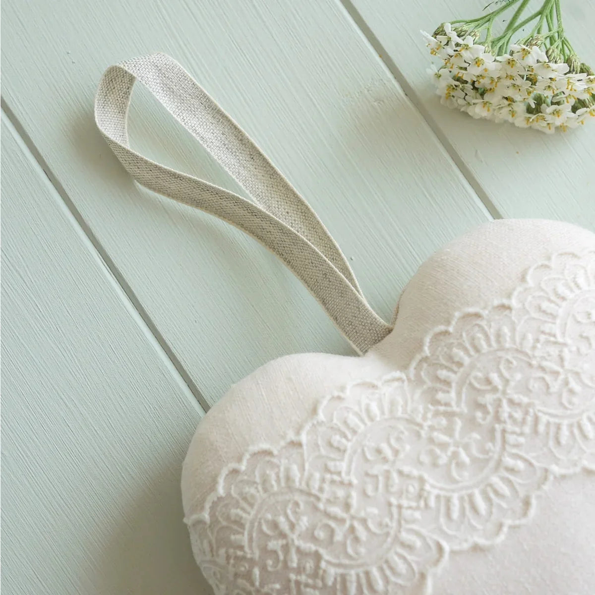 13th Lace Wedding Anniversary Gift - Personalised Vintage Style Heart