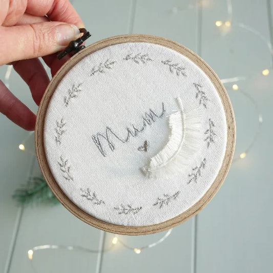 In Memory of - Embroidered Hoop Keepsake