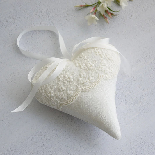 Lace Anniversary Personalised Gift Heart