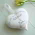 2nd Anniversary Cotton Gift - Personalised Embroidered Heart with Custom Text