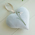 Snowdrop Embroidered Heart Gift